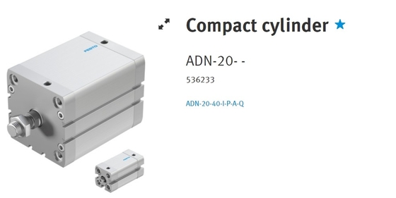 Compact air cylinder, double-acting   ADN-20-40-I-P-A-Q   536233 supplier