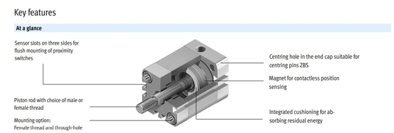 Compact air cylinder, double-acting   ADN-20-40-I-P-A-Q   536233 supplier